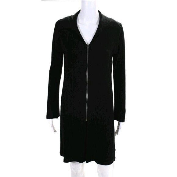 LNA  Ribbed Front Hook Closure LS Cardigan Black Size Large NWT - Picture 1 of 5